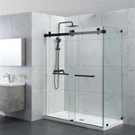 Grūdinto stiklo dušo durys